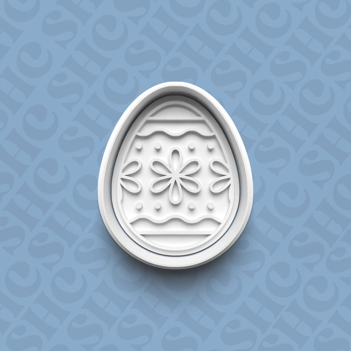 DONE TO ORDER: Easter Egg Cookie Cutter + Fondant Stamp Set 5 - SHCreations