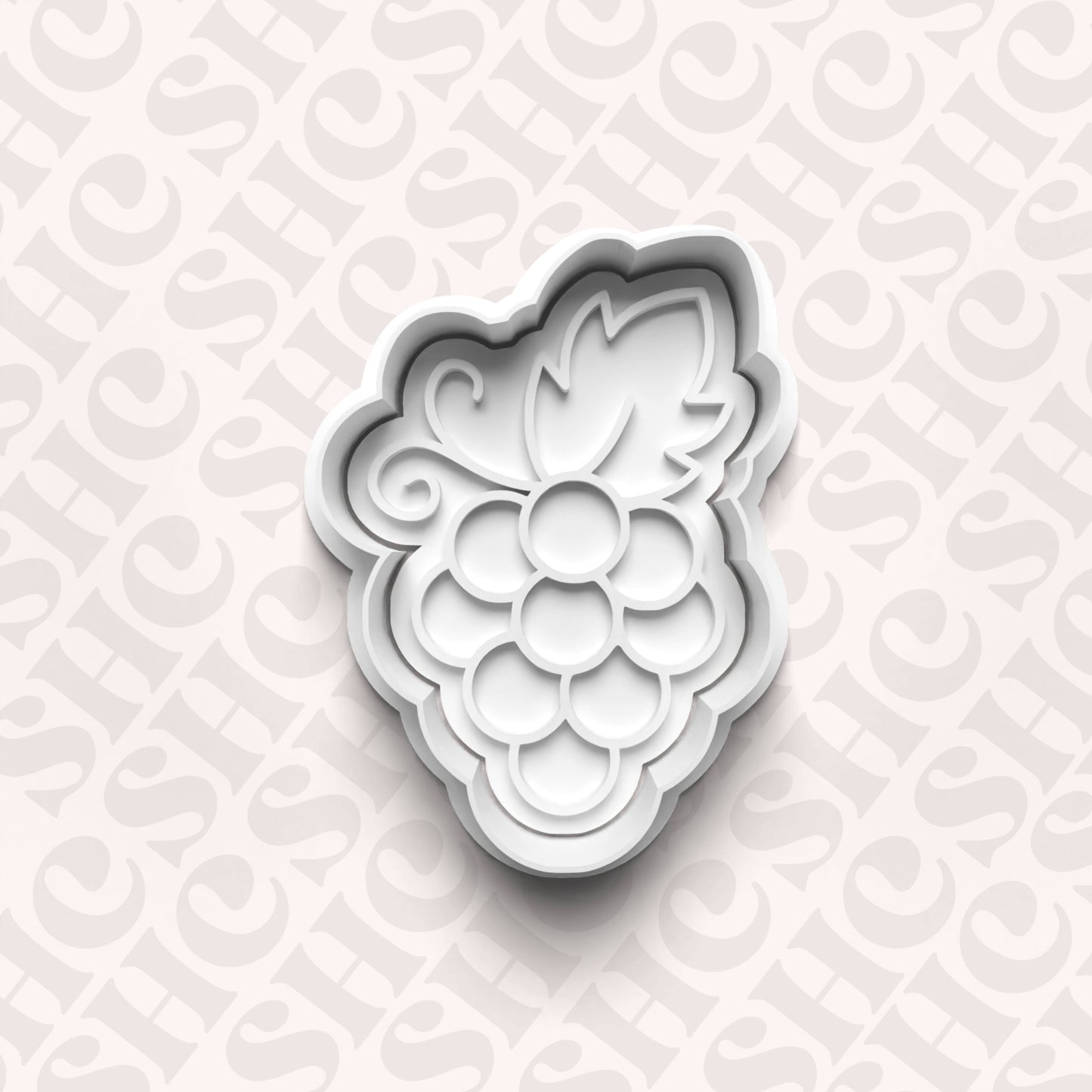 DONE TO ORDER: Grapes Cookie Cutter + Fondant Stamp Set - SHCreations