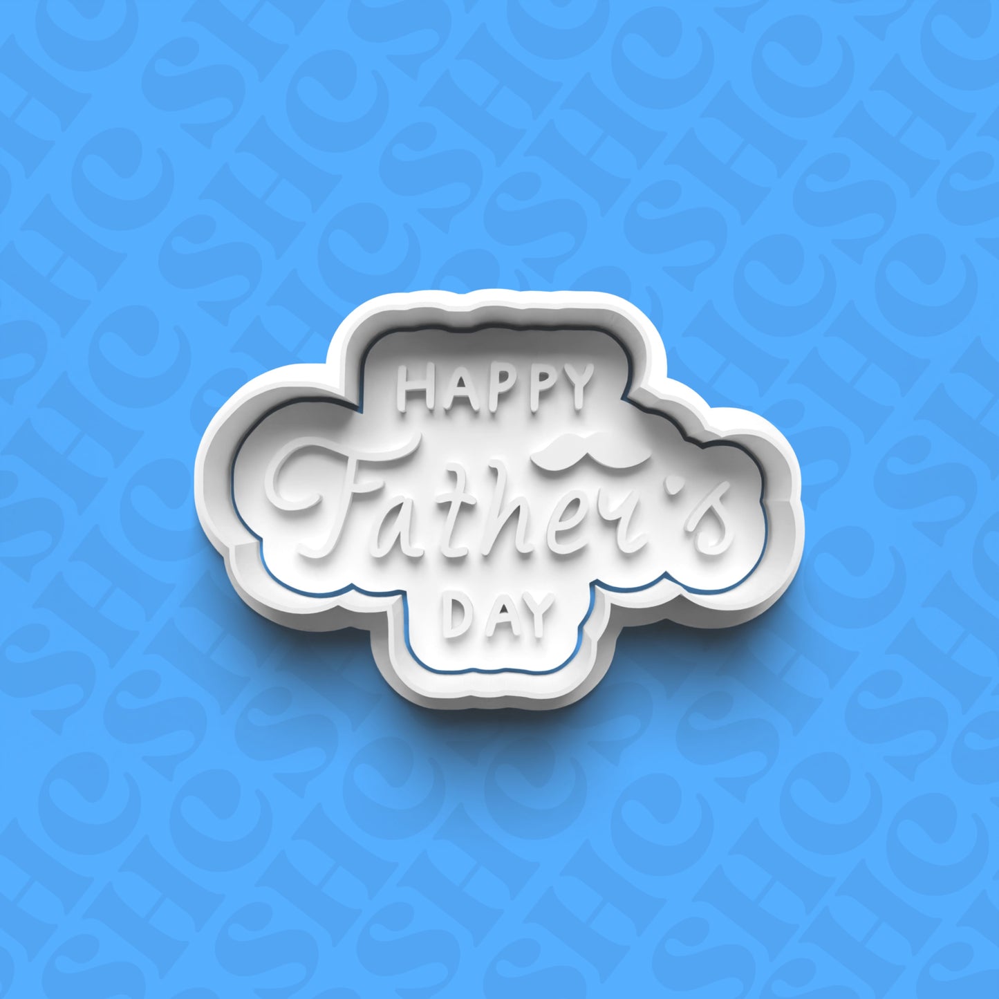 DONE TO ORDER: "Happy Father's Day" Cookie Cutter + Fondant Stamp Set 1 - SHCreations