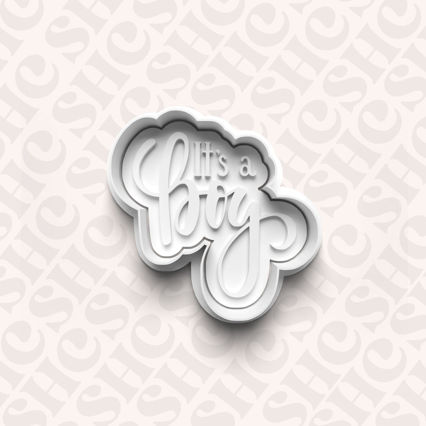 DONE TO ORDER: "It's a Boy" Cookie Cutter + Fondant Stamp Set - SHCreations