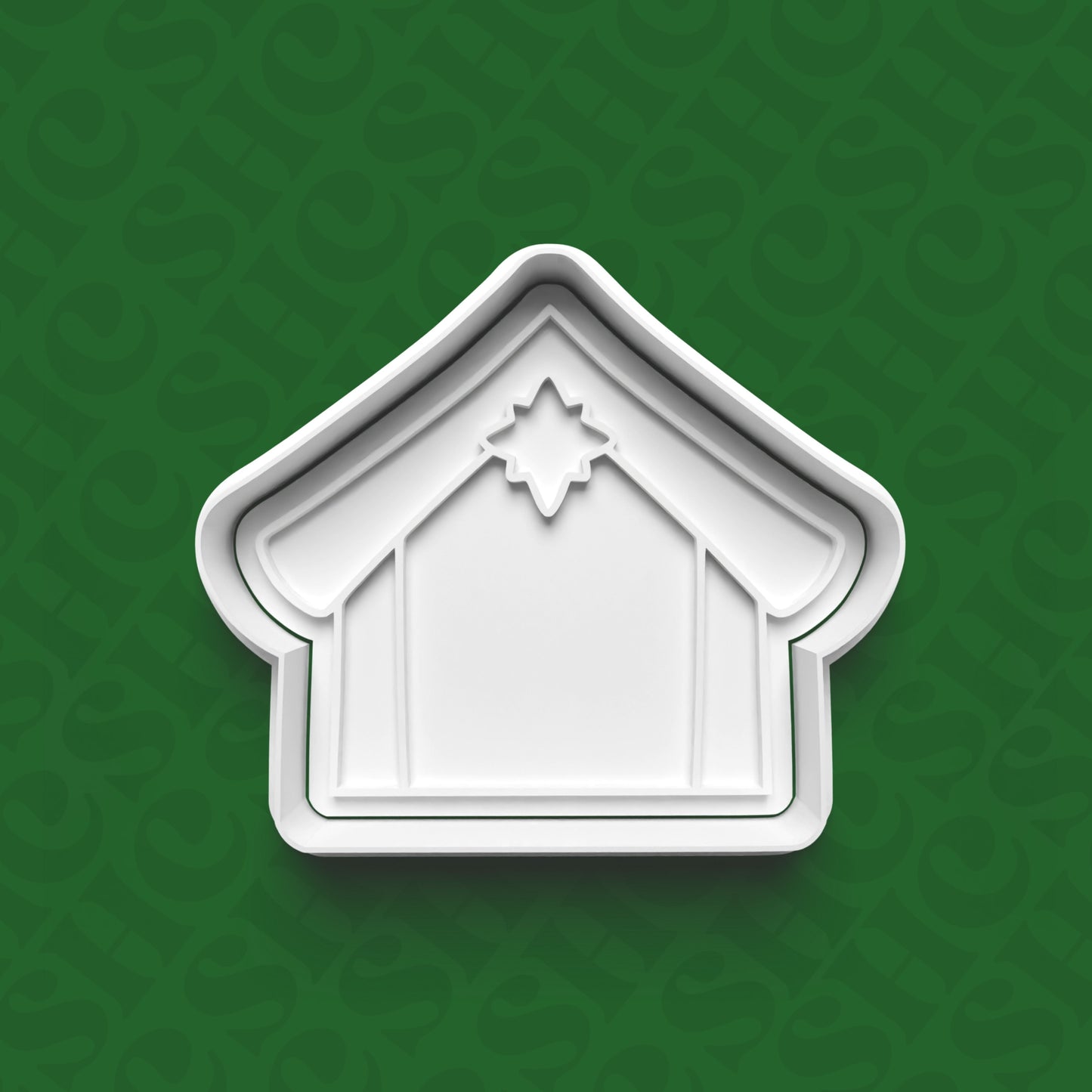 DONE TO ORDER: Manger Cookie Cutter + Fondant Stamp Set - SHCreations