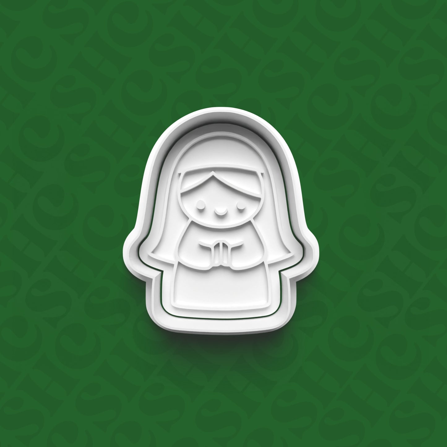 DONE TO ORDER: Mary Cookie Cutter + Fondant Stamp Set - SHCreations