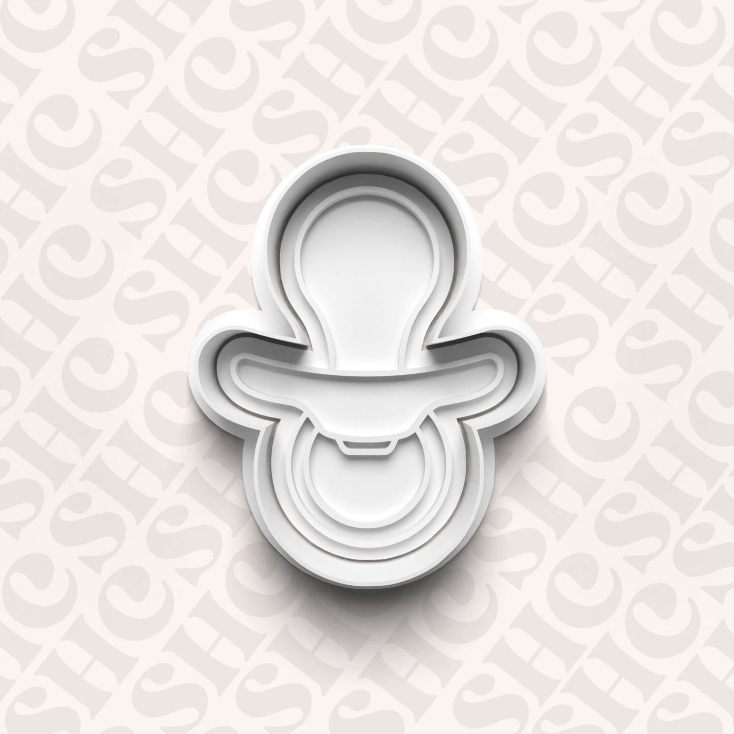 DONE TO ORDER: Pacifier Cookie Cutter + Fondant Stamp Set 2 - SHCreations