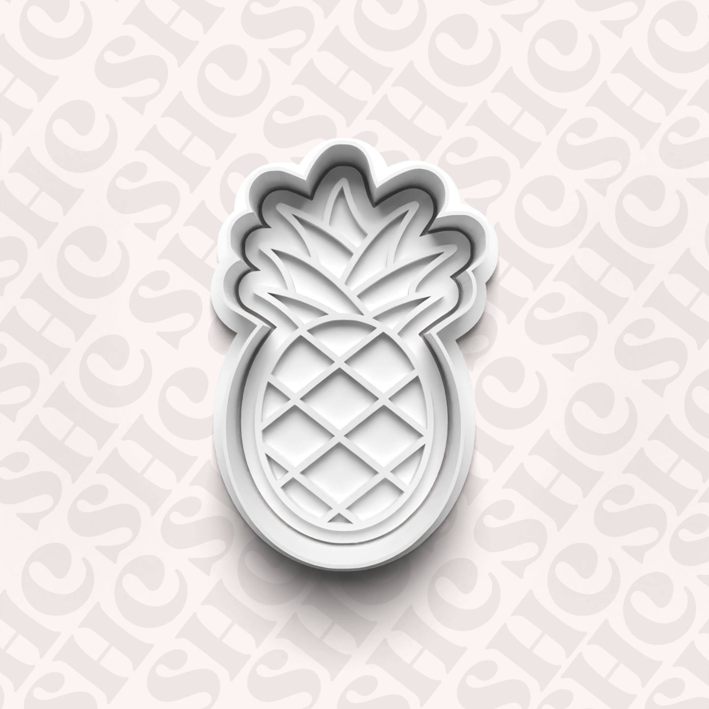 DONE TO ORDER: Pineapple Cookie Cutter + Fondant Stamp Set - SHCreations