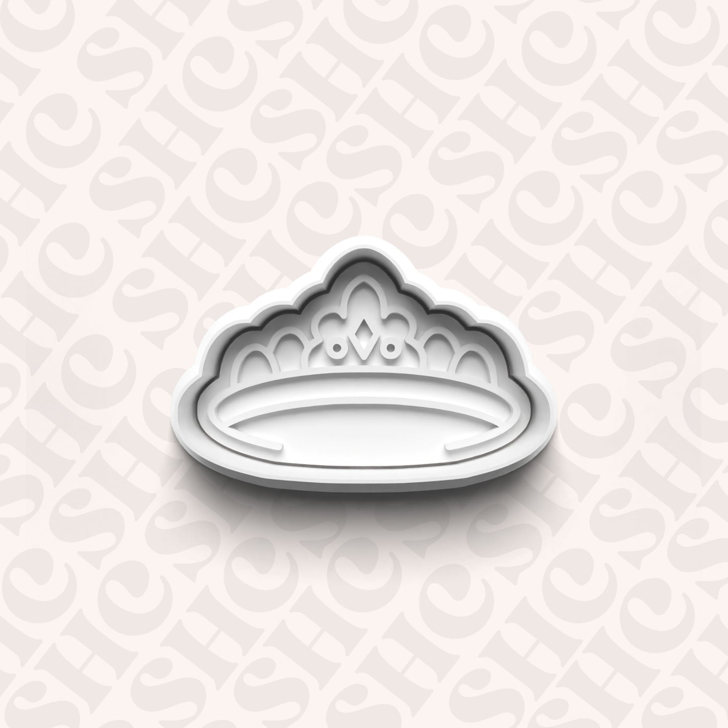 DONE TO ORDER: Princess Crown Cookie Cutter + Fondant Stamp Set - SHCreations
