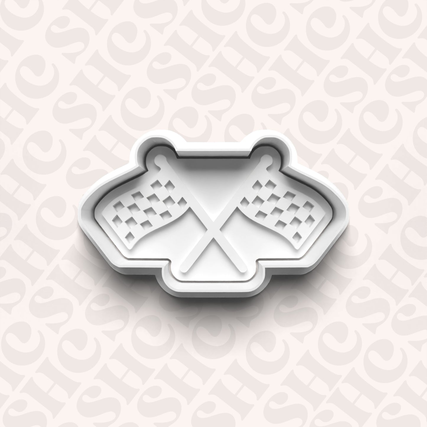 DONE TO ORDER: Racing Flag Cookie Cutter + Fondant Set - SHCreations