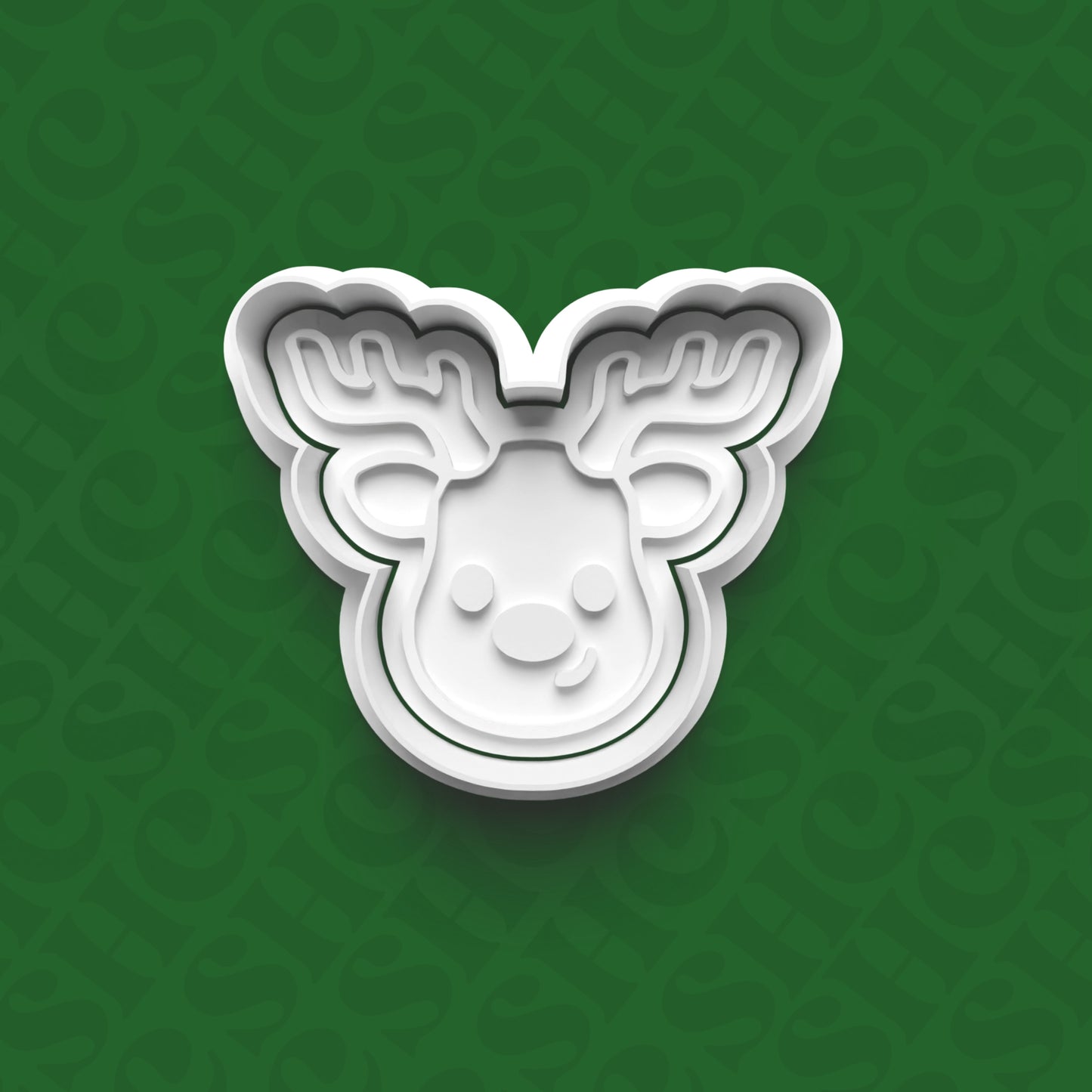 DONE TO ORDER: Reindeer Cookie Cutter + Fondant Stamp Set - SHCreations