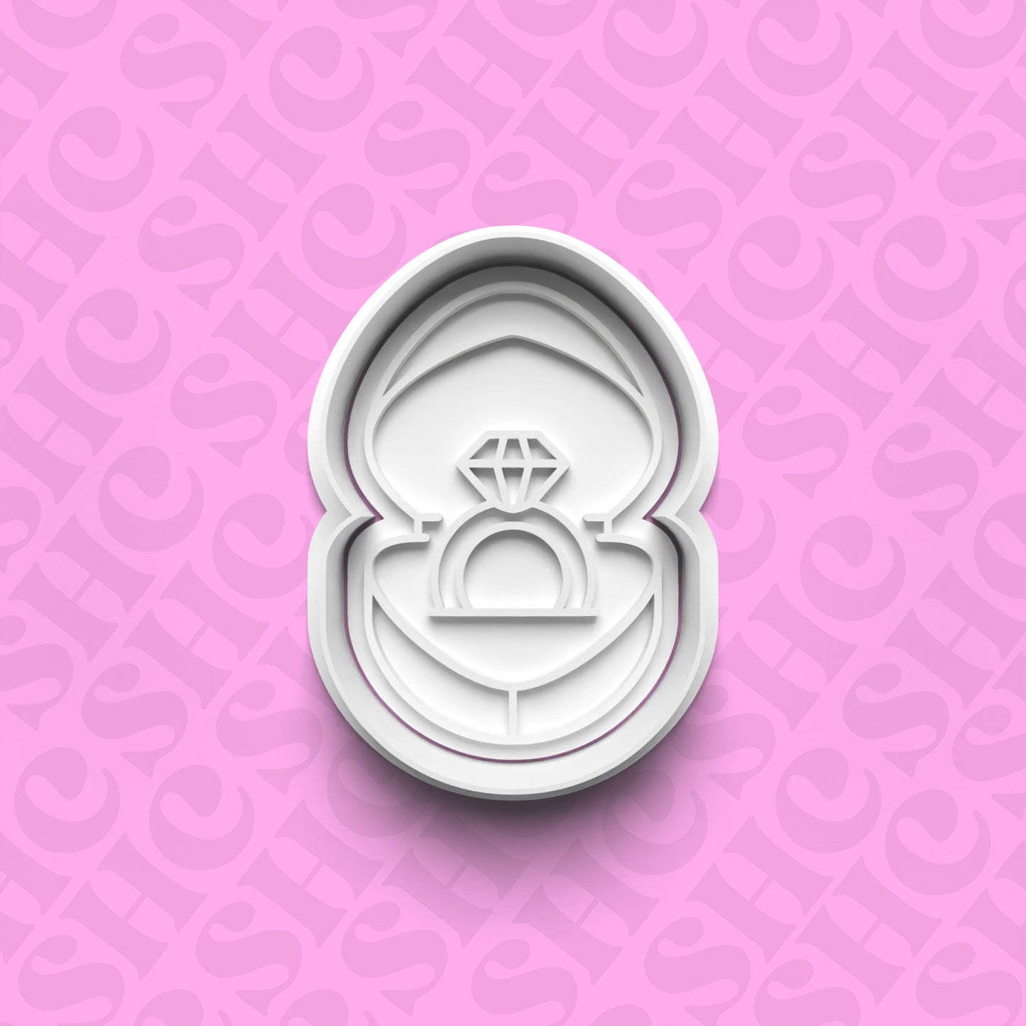 DONE TO ORDER: Ring in box Cookie Cutter + Fondant Stamp Set - SHCreations