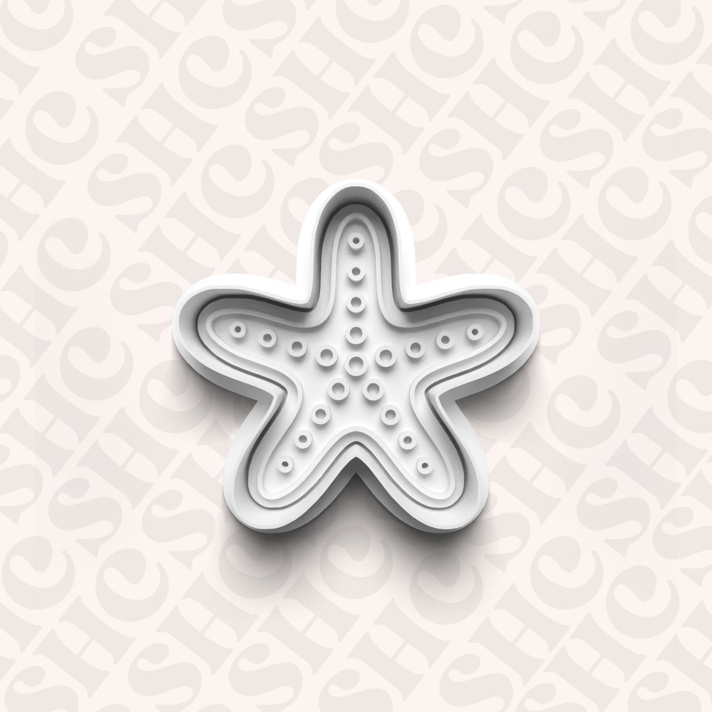 DONE TO ORDER: Starfish Cookie Cutter + Fondant Stamp Set - SHCreations