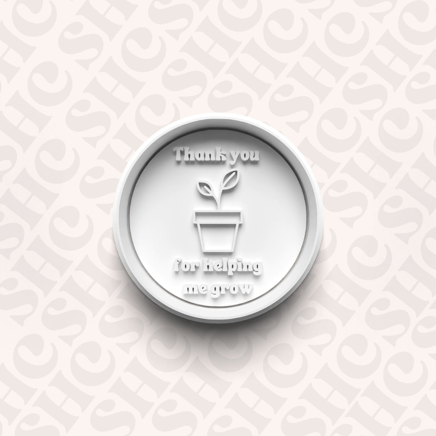 DONE TO ORDER: "Thank you for helping me grow" Cookie Cutter + Fondant Set - SHCreations