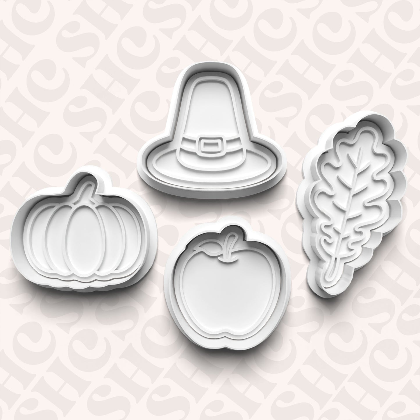DONE TO ORDER: Thanksgiving Cookie Cutter + Fondant Stamp Bundle 2 - SHCreations