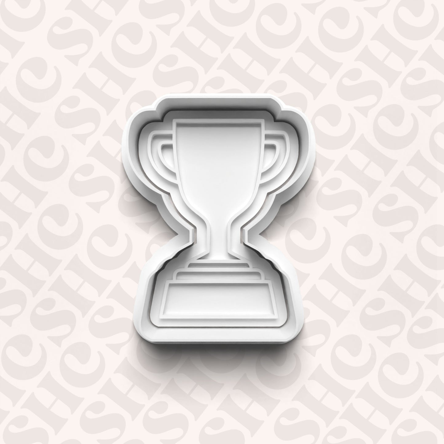 DONE TO ORDER: Trophy Cookie Cutter + Fondant Stamp Set - SHCreations