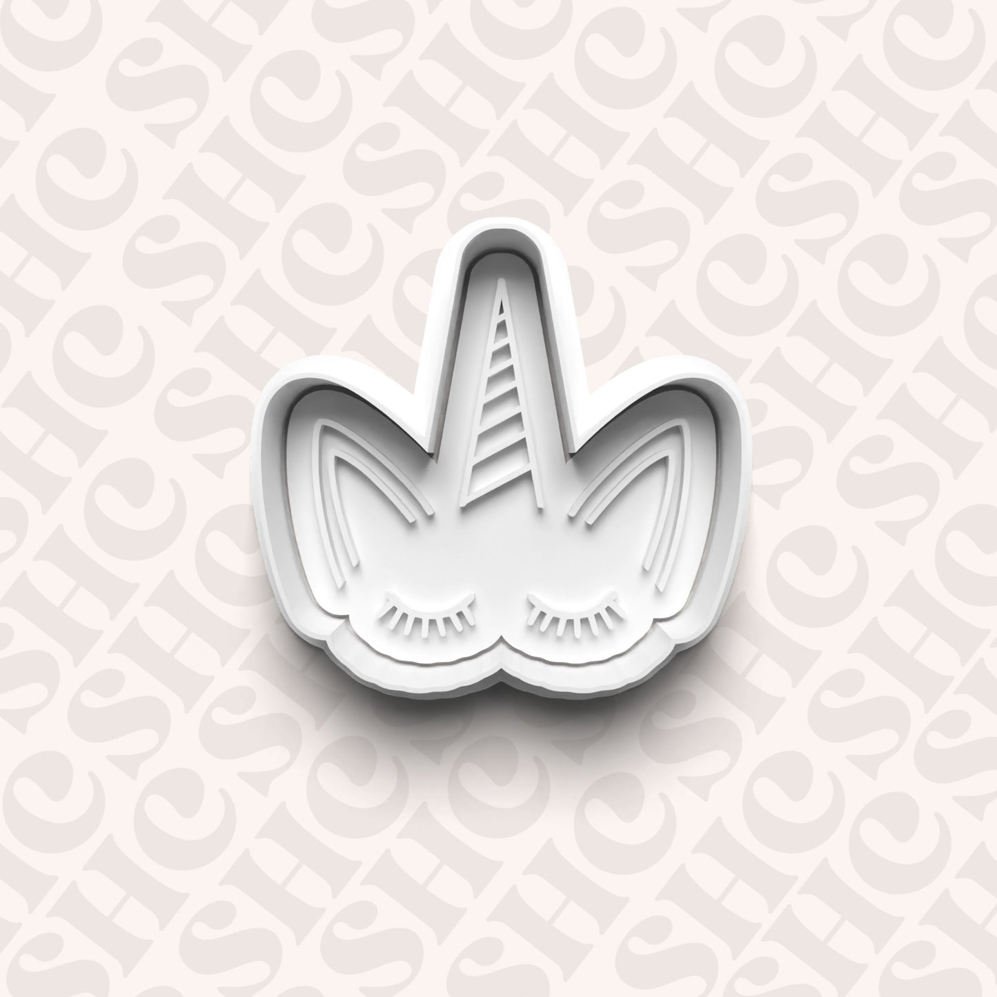 DONE TO ORDER: Unicorn Face Cookie Cutter + Fondant Stamp Set - SHCreations