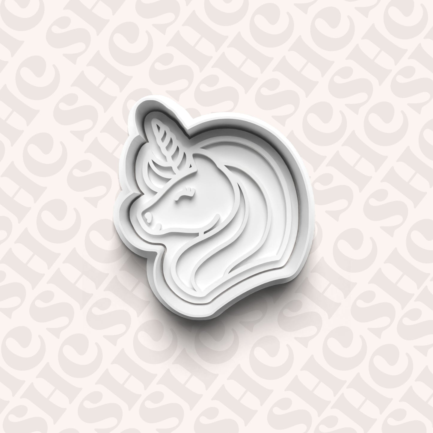 DONE TO ORDER: Unicorn Head Cookie Cutter + Fondant Stamp Set - SHCreations