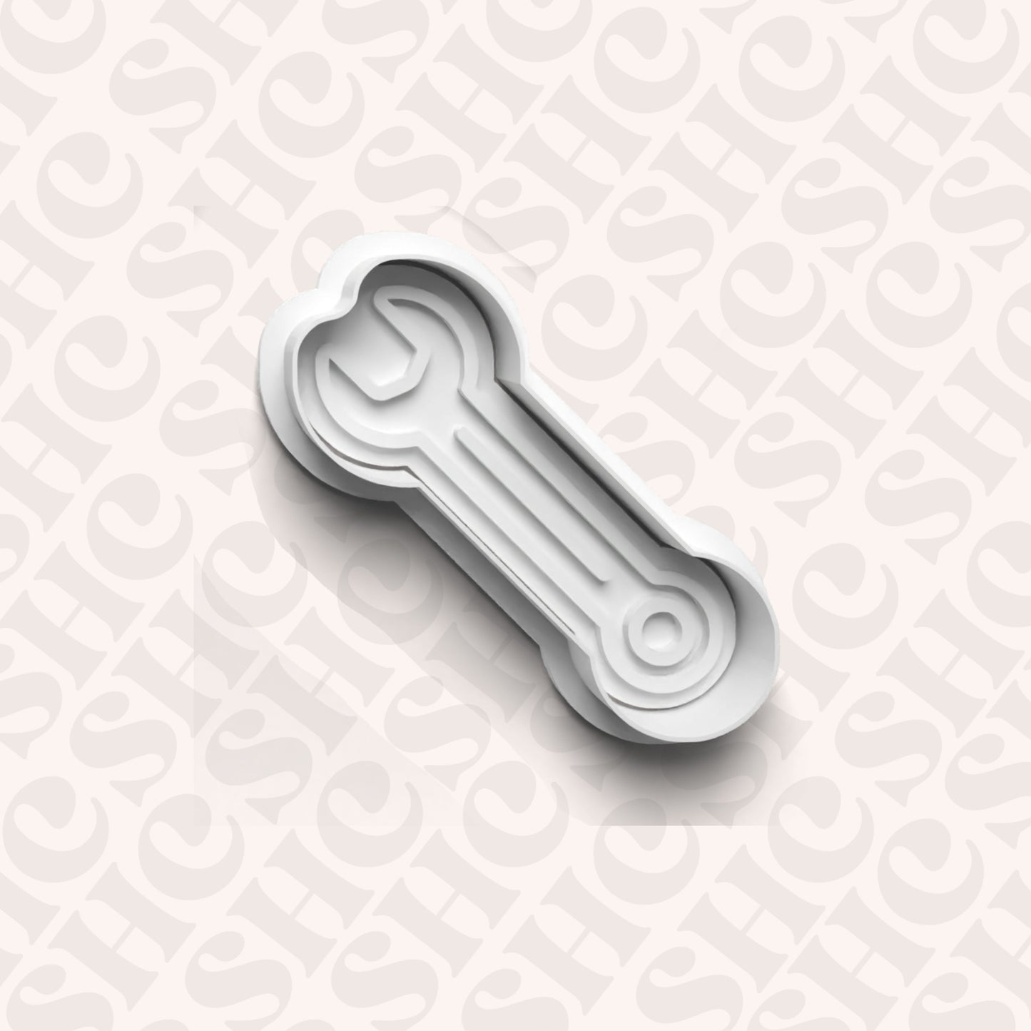 DONE TO ORDER: Wrench Cookie Cutter + Fondant Stamp Set - SHCreations
