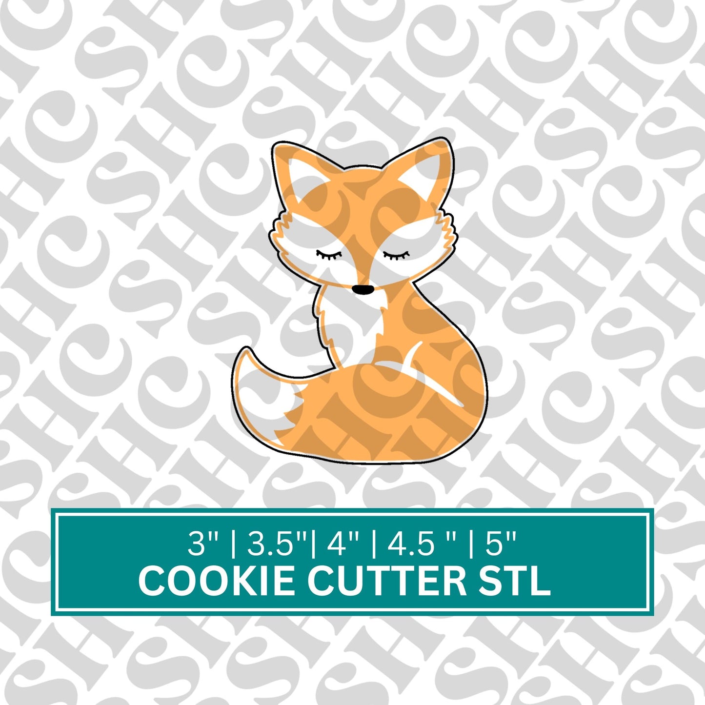 Fox 1 Cookie Cutter STL FILE, Animal Cookie Cutter , Fox Tail STL File, Digital Download