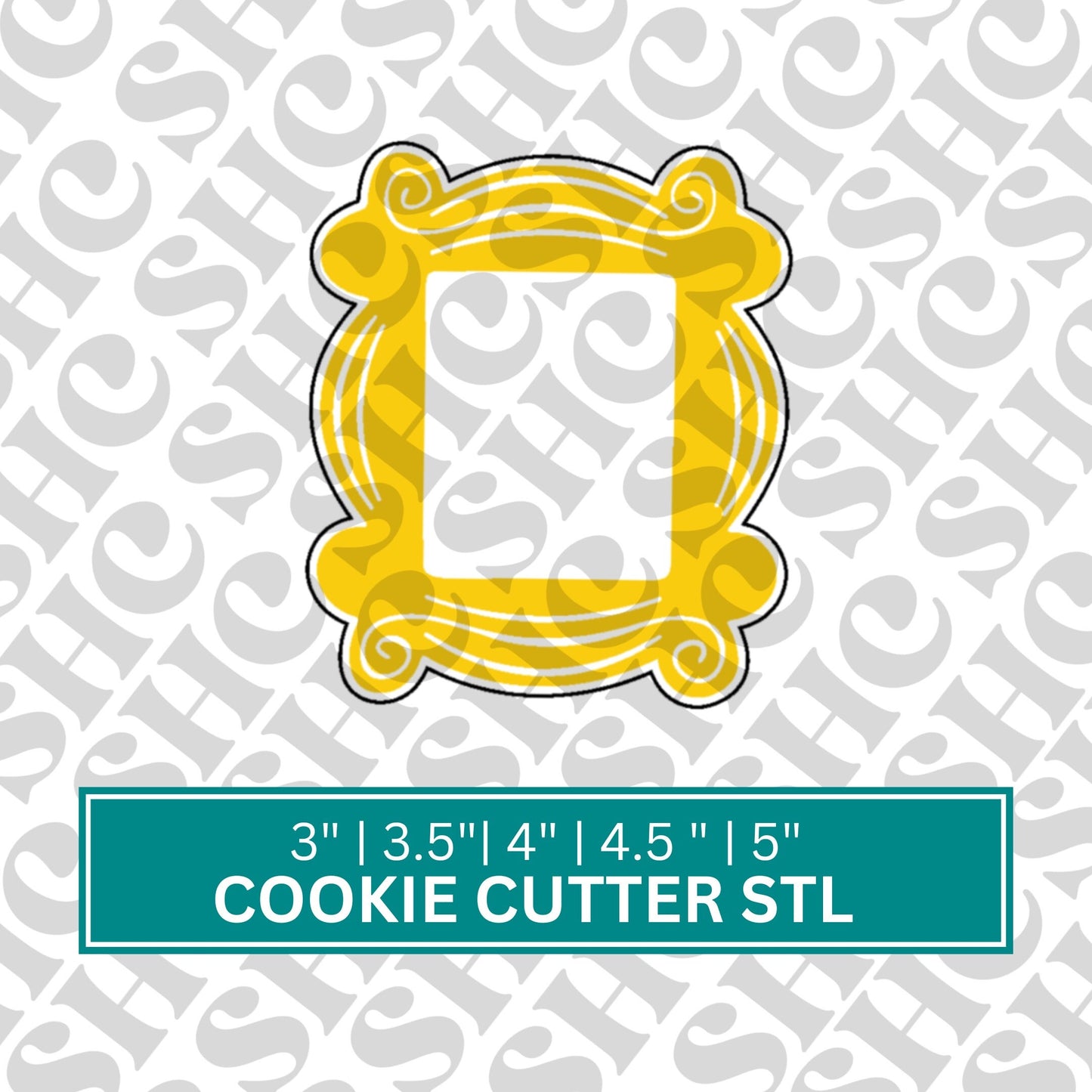 Frame Cookie Cutter STL |Plaque Cookie Cutter | Frame Cookie STL File | Vintage Frame Stl | Retro Frame Cookie Cutter | Frame Plaque Stl