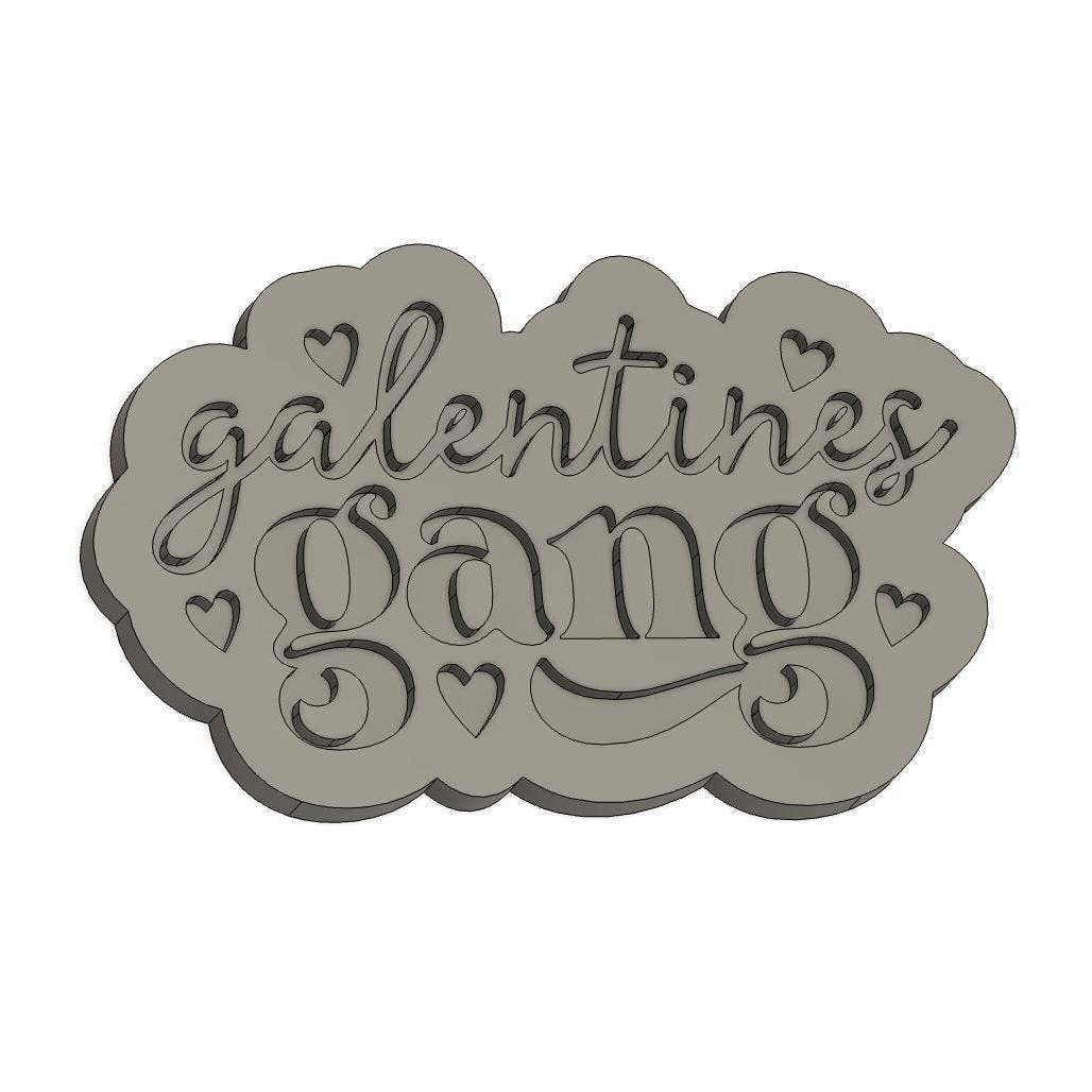 Galentine Gang Embosser & Cookie Cutter |Galentine Embosser | Valentine's Cookies | Galentine Debosser | Galentine Cookies |Galentine Design
