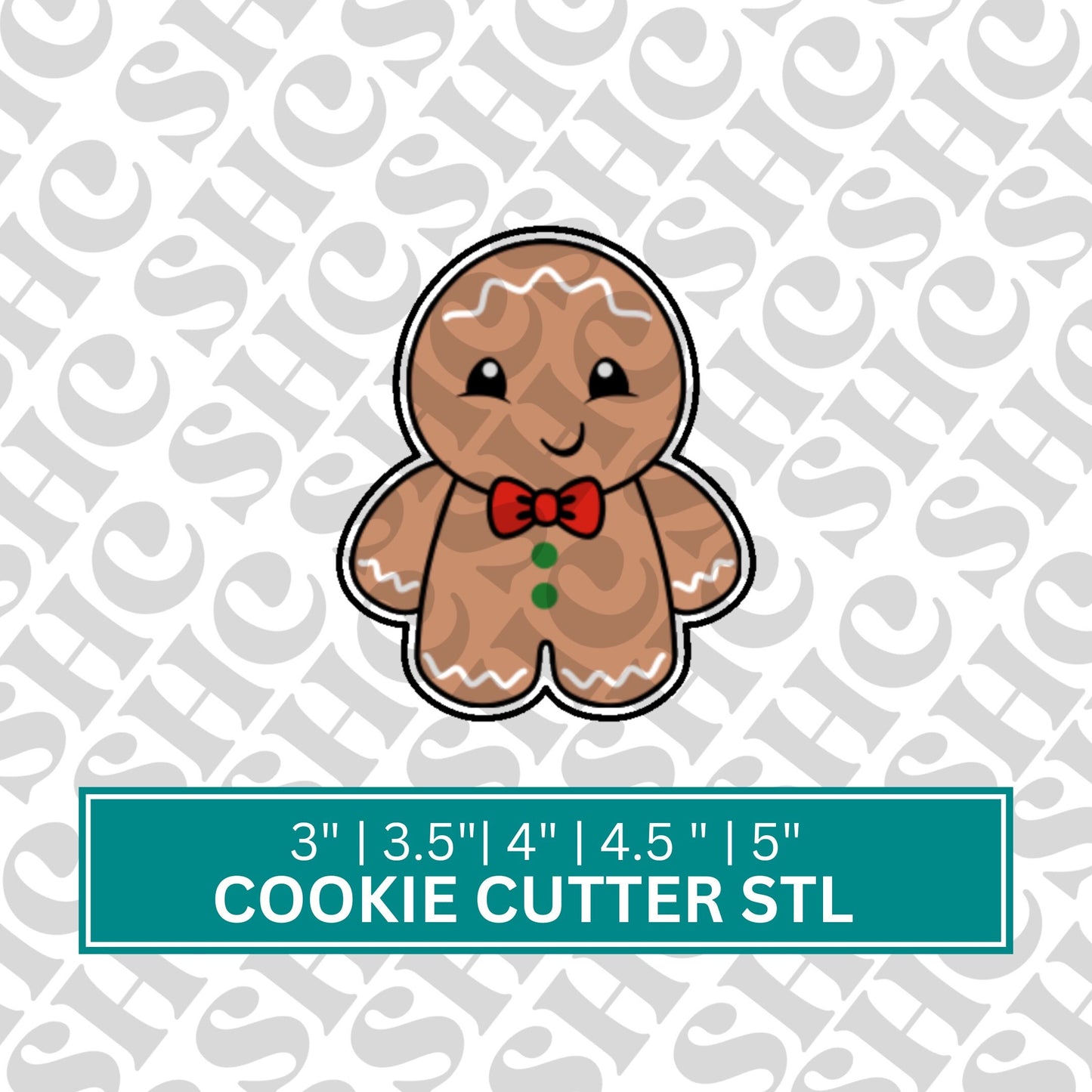 Gingerbread Man Cookie Cutter STL, Christmas 3D Printable Baking Tool,Holiday Stl, Xmas Cookie Cutter, Instant Download