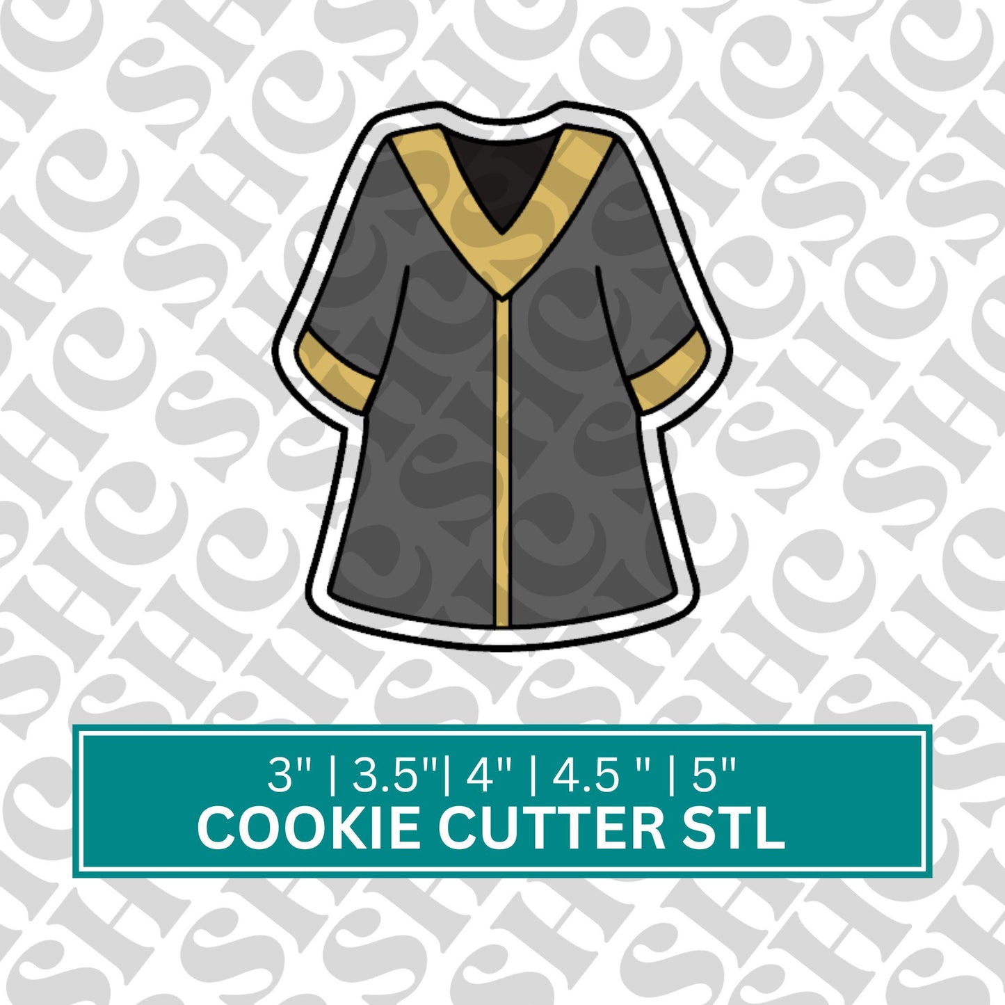 Graduation Gown Cookie Cutter STL File - 3D Stl Graduation Dress Cookie Cutter, Graduation Party Cookies