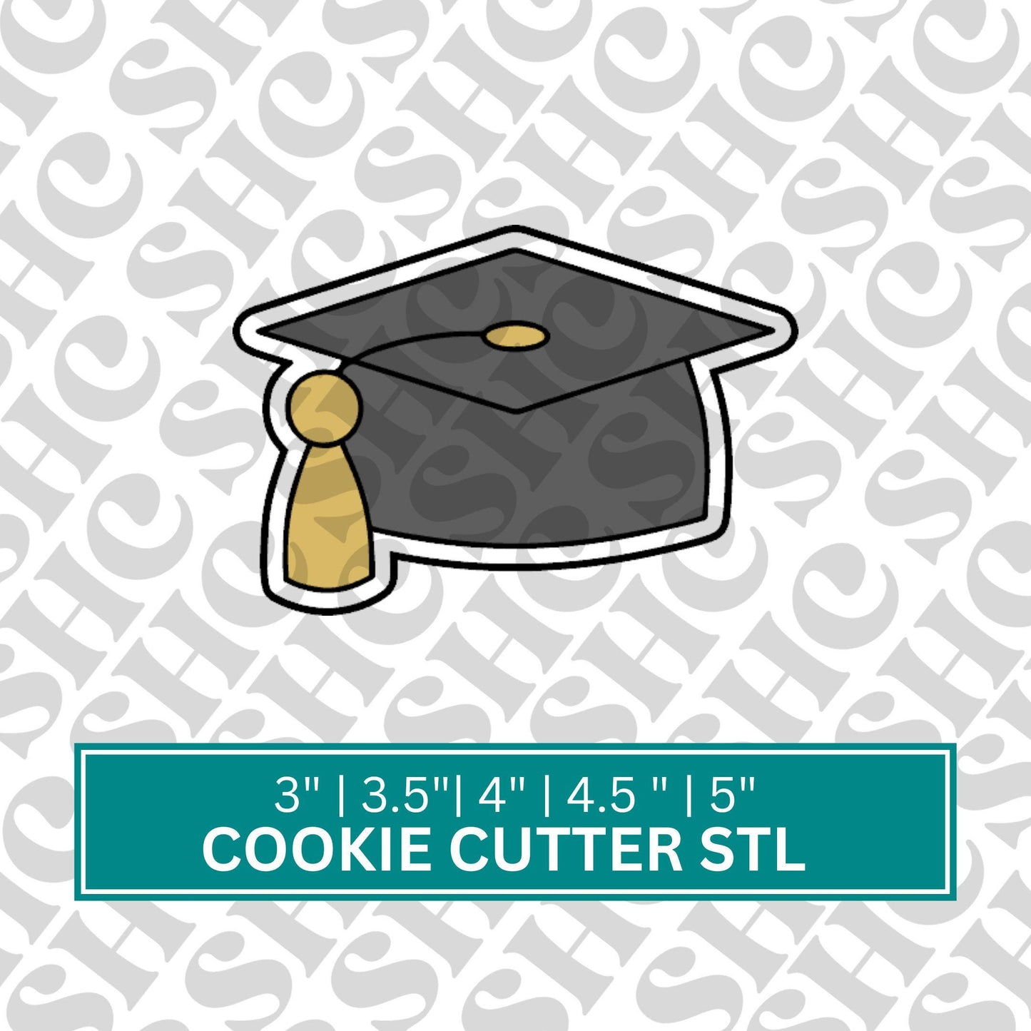 Graduation Hat Cookie Cutter STL - Graduation Party Favors, Baking Supplies for Graduation, Grad Hat Stl