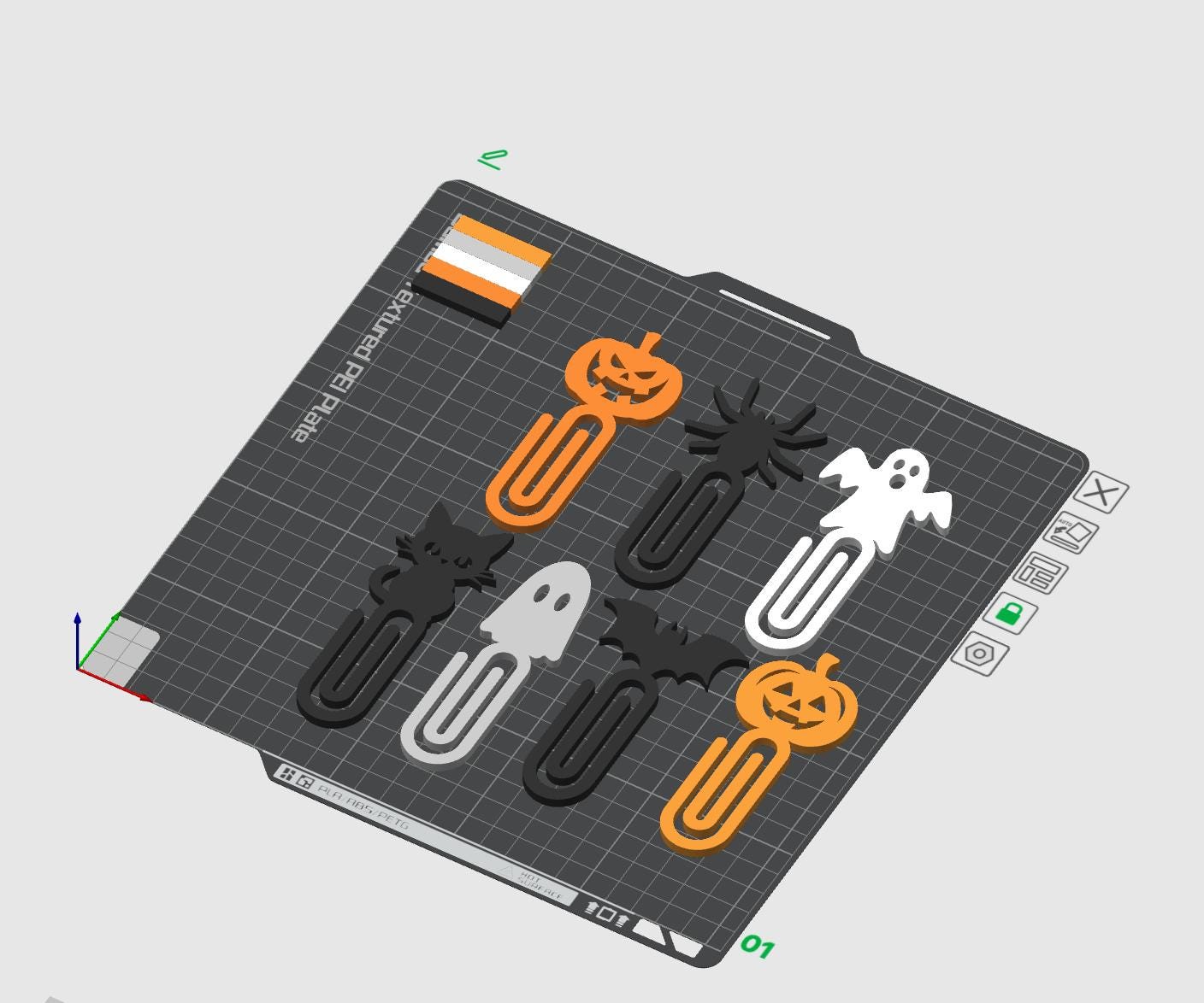 3D Halloween Bookmark STL Design – Halloween Bookmark – 3D Printed Spooky Paperclip Design for Book Lovers & Gifts