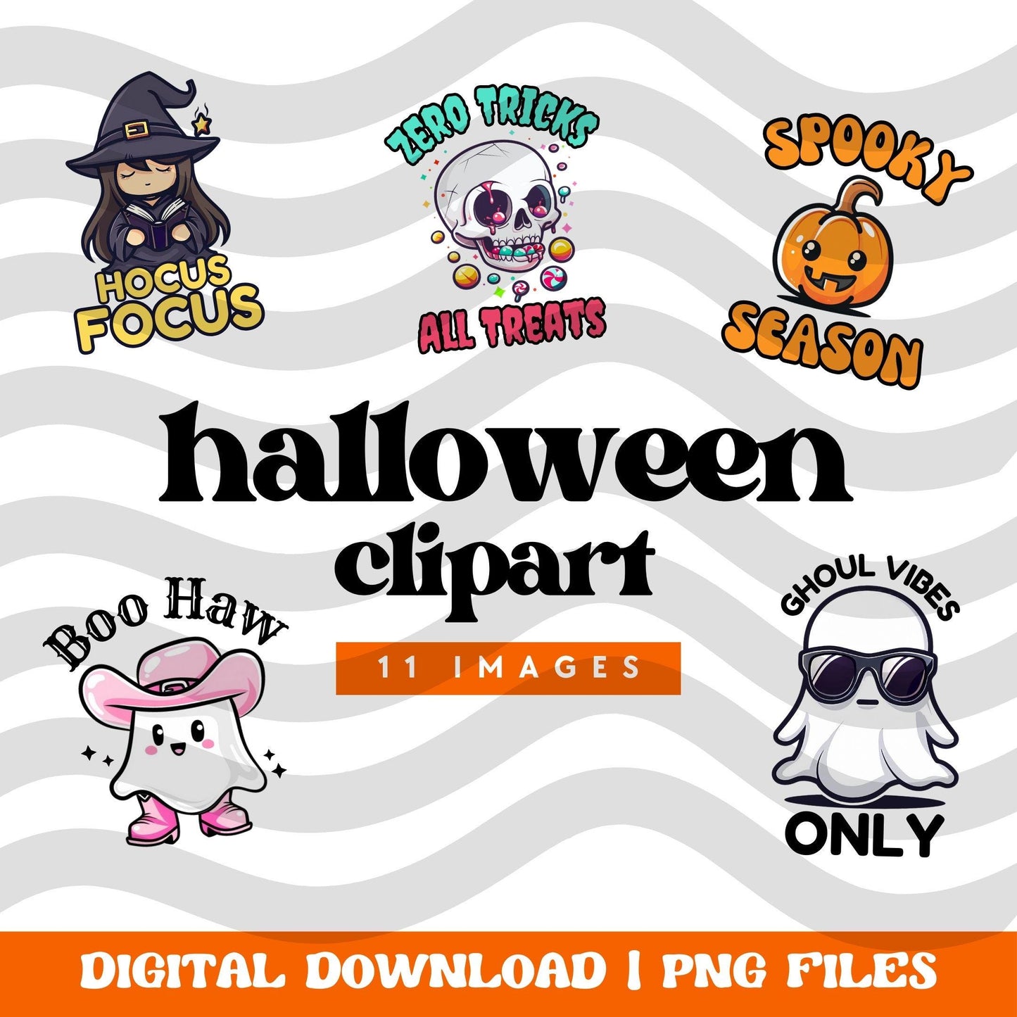 Halloween PNG Clipart, Boo Haw Clipart, Cute halloween Clipart, Ghost Clipart, Spooky Season Clipart, Halloween Clipart