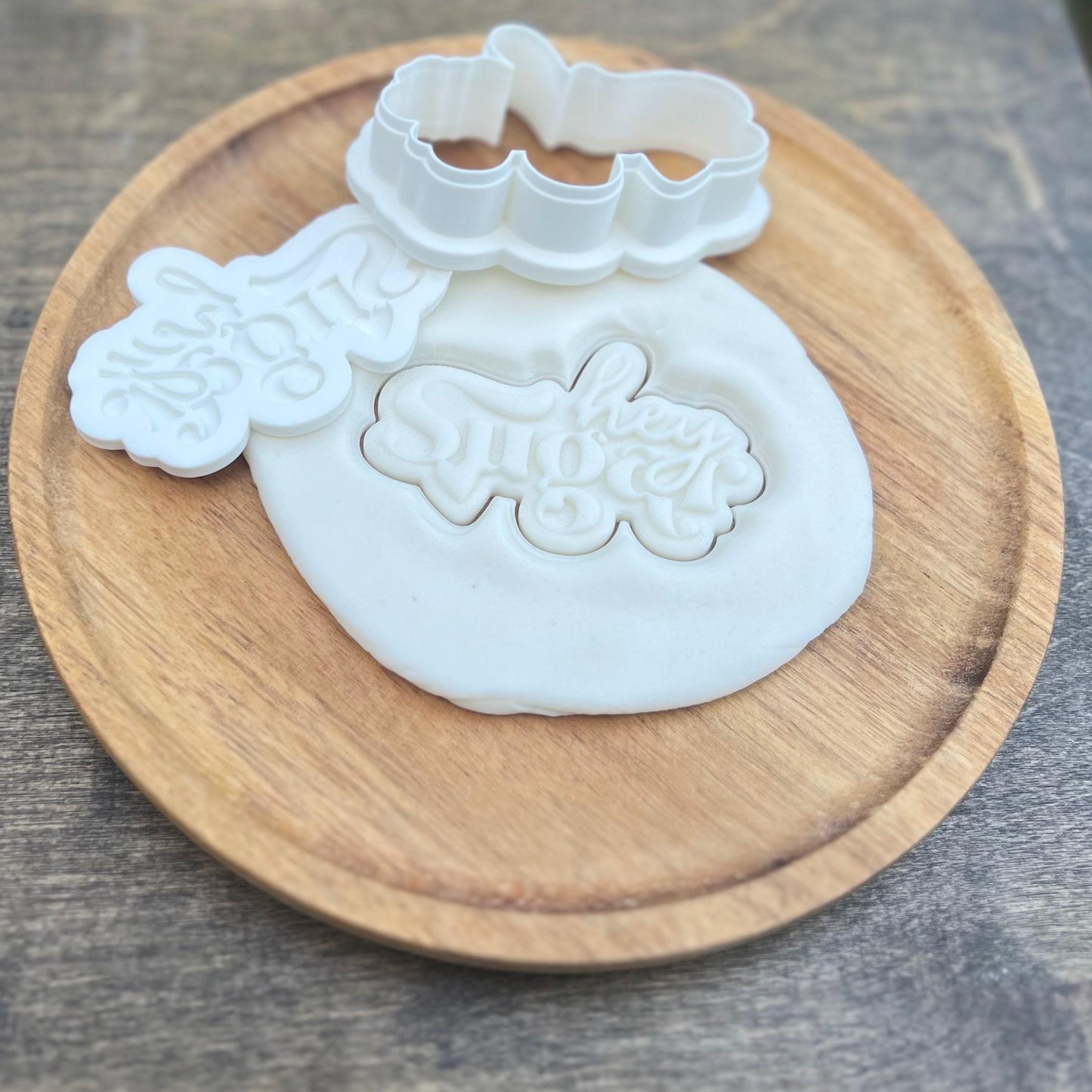 Hey Sugar Embosser & Cookie Cutter | Valentine Embosser | Valentine's Cookies | Galentine Debosser | Valentine Cookies | Valentine Design