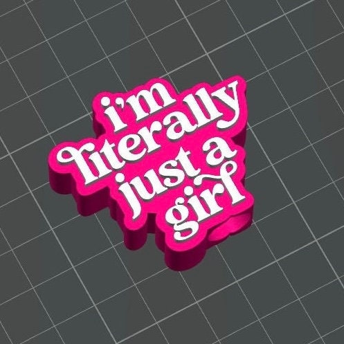 I'm Literally Just a Girl Straw Topper STL File | Back to School Straw Topper | Straw Topper | 3D printed straw topper | 3d topper