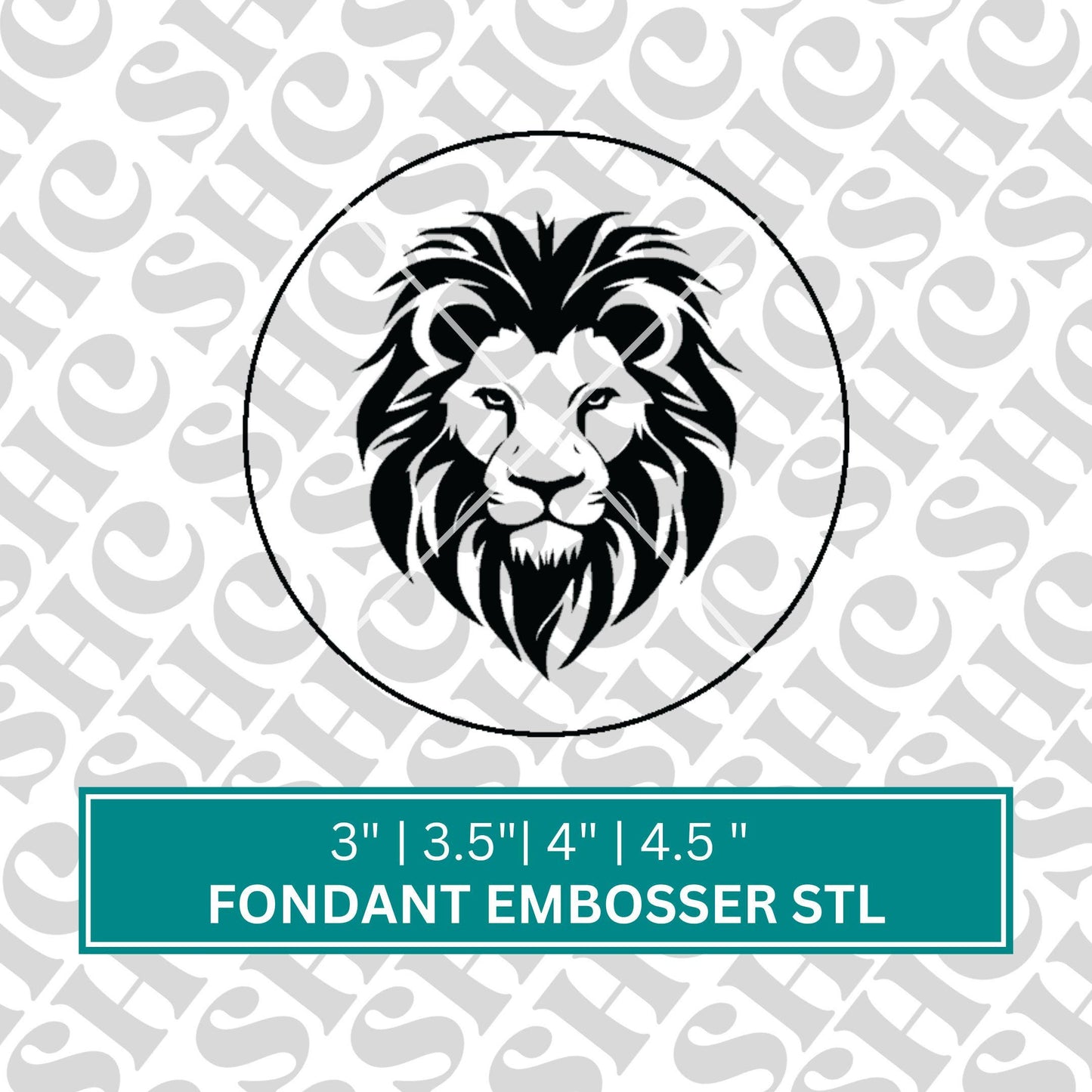 Lion Fondant Embosser STL, lion Debosser, Safari Stamp,Safari STL, Bridal Cookies, Safari Theme Cookies