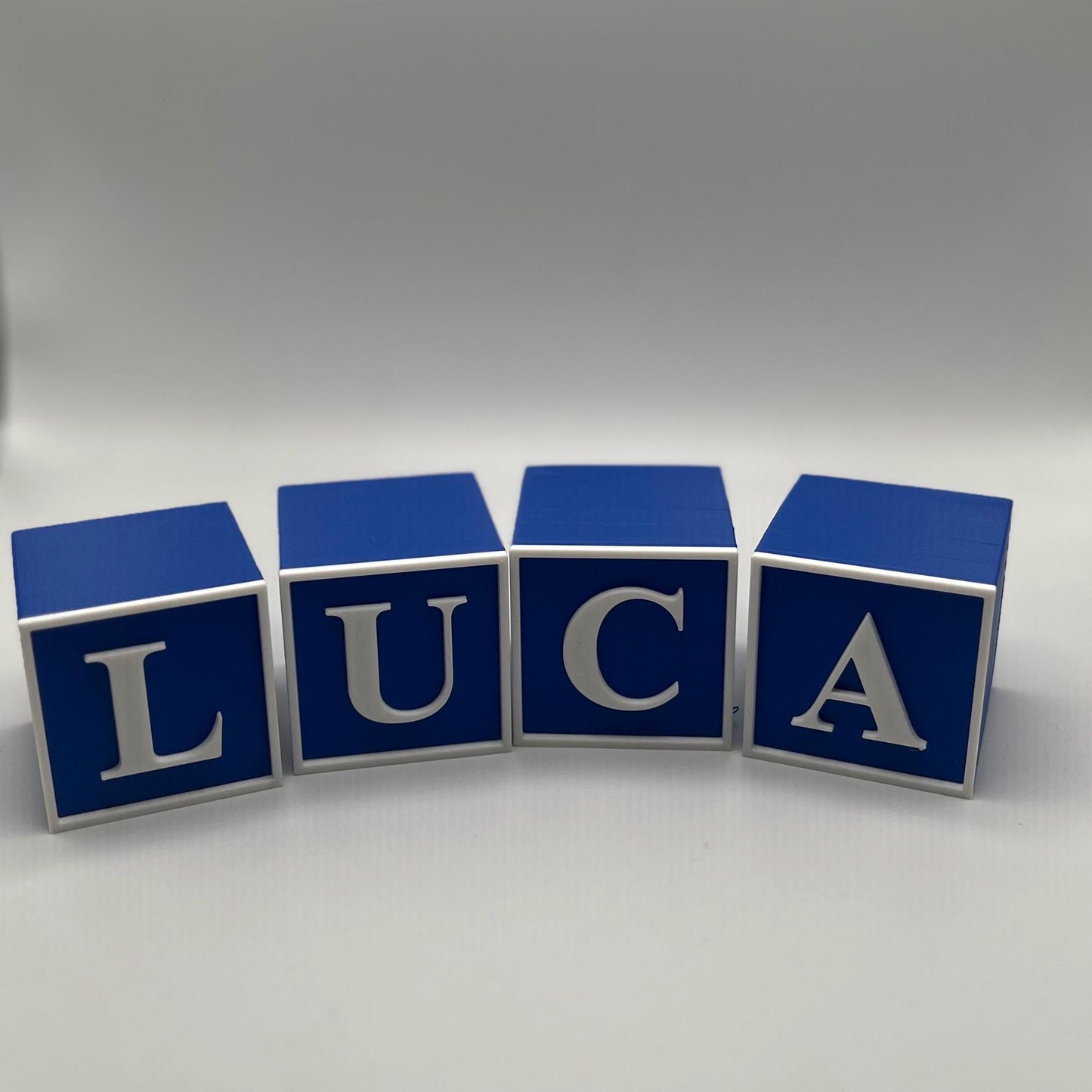 LUCA 3D Printed Baby Blocks STL, 4 Letters, STL, 3d printed Baby Blocks, Baby Blocks, 3D Print stl, Baby shower gift, Baby Boy