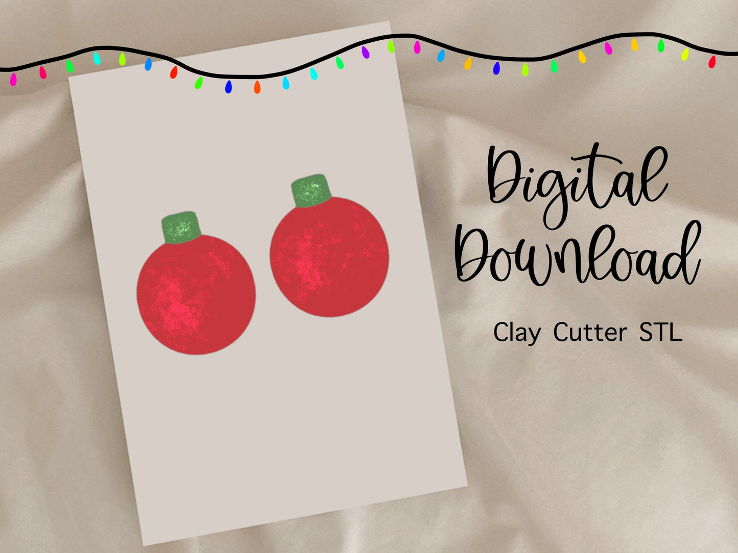 Ornament Clay Cutter | Digital STL FILE | 3D Printing | Digital Download | Bauble Earring