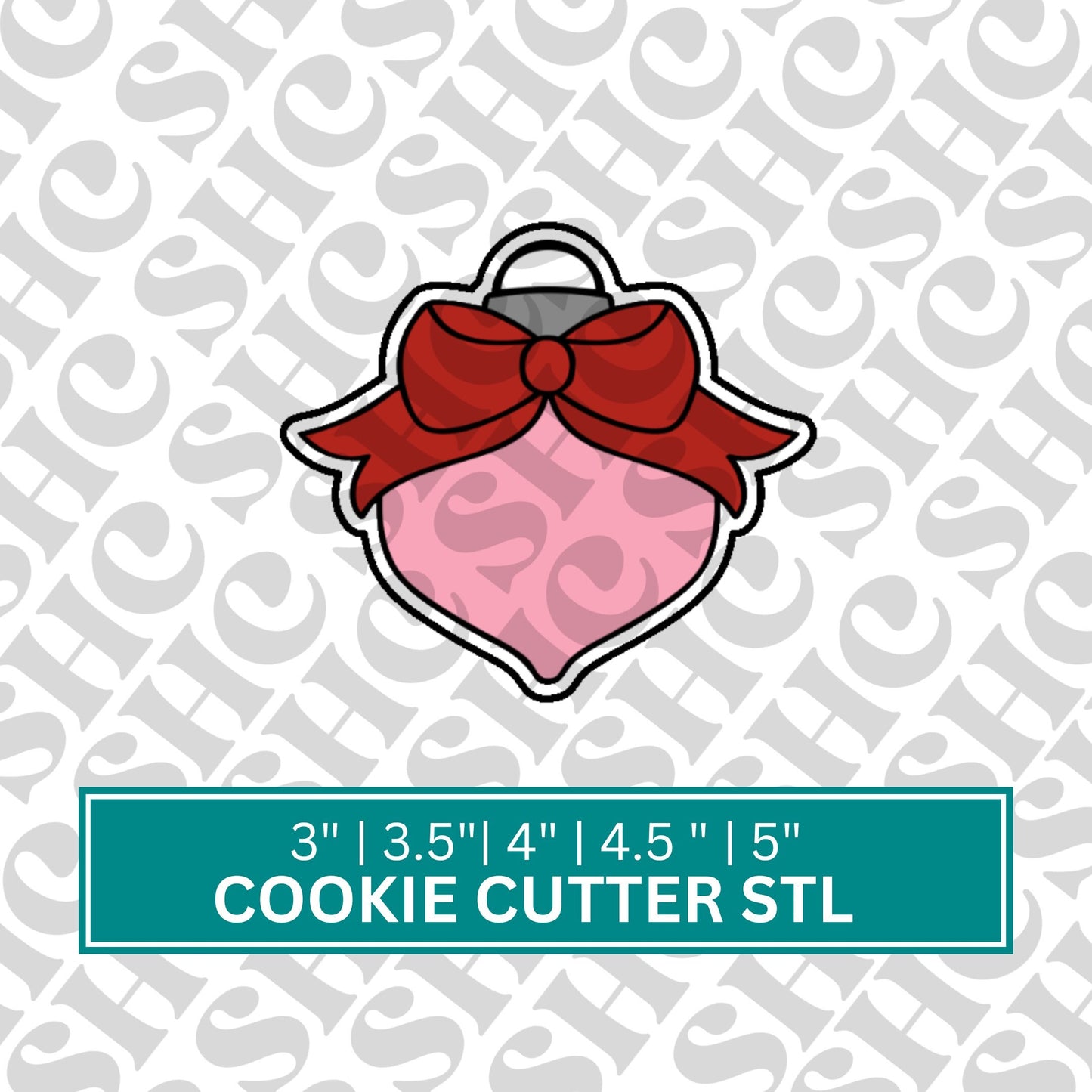 Ornament Cookie Cutter STL, Christmas Ornament 3D Cutter,Holiday Stl, Xmas Ornament Cookie Cutter, Chubby Christmas Ornament Stl