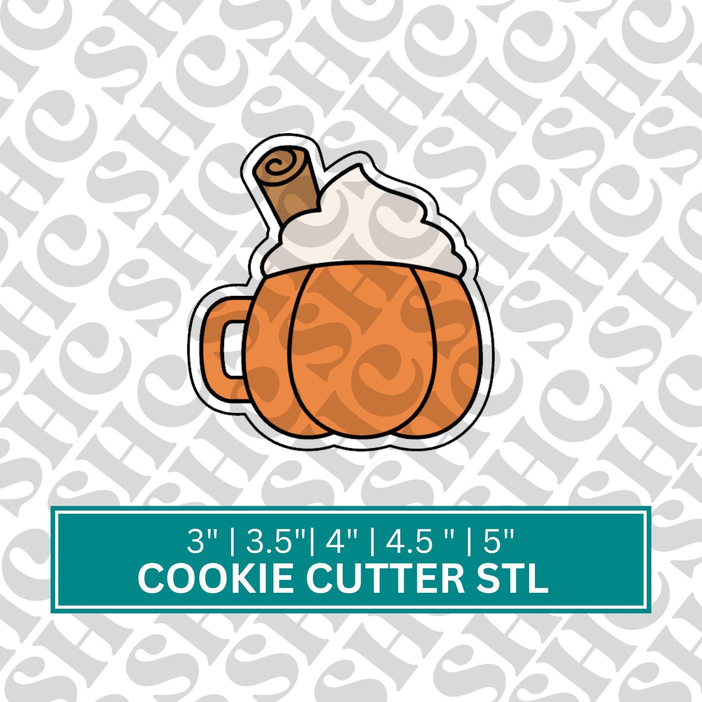 Pumpkin Coffee Cookie Cutter STL – 3D Printable Fall Latte Cookie, Pumpkin Spice Season Cutter for Autumn, Thanksgiving, Cozy Cafe Bakes