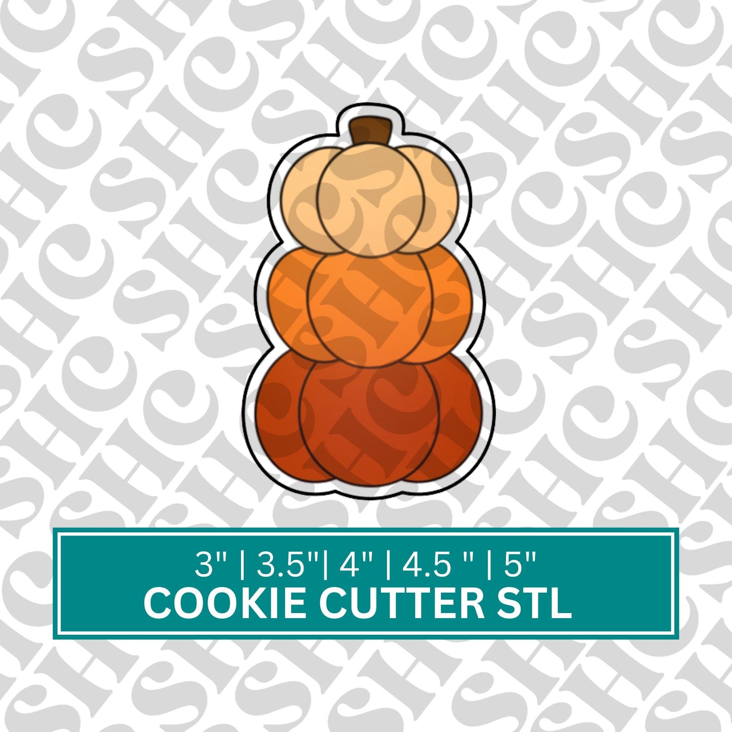 Pumpkin Tower Cookie Cutter STL | Fall STL File | 3D Printing | Digital Download