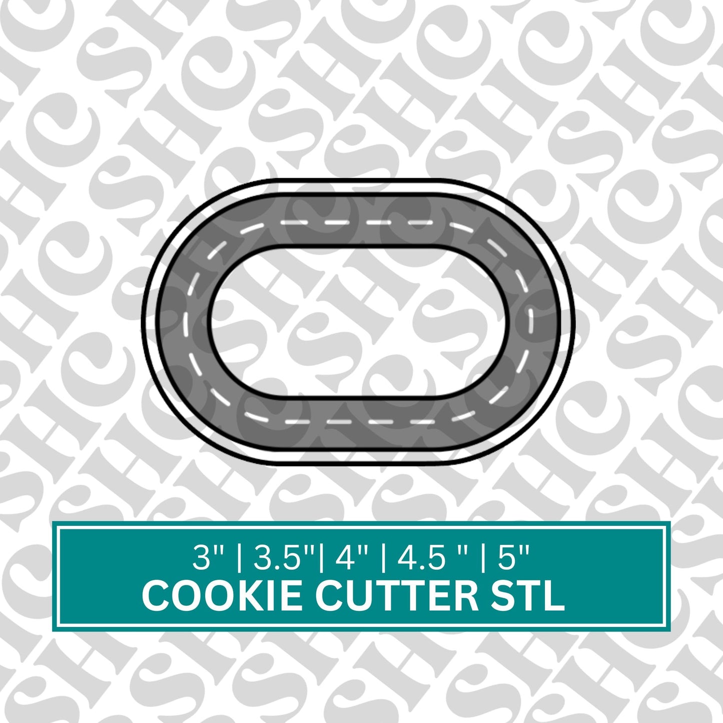 Race Track Cookie Cutter STL File – Premium 3D Printable Design for Baking Enthusiasts & Racing Fans