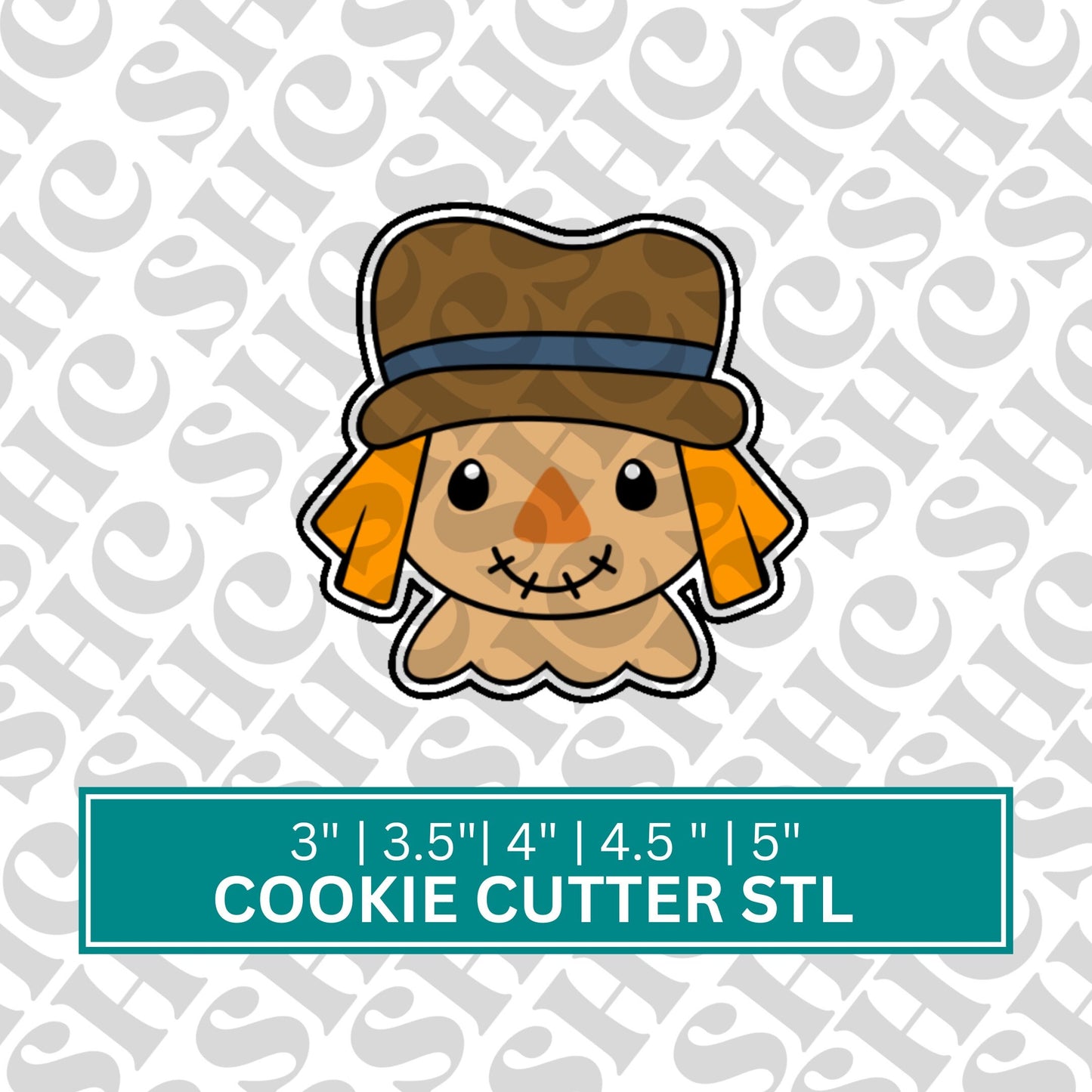 Scarecrow Cookie Cutter STL - Scarecrow Cookie Cutter, Autumn STL, Fall 3D Cutter, Thanksgiving STL, Fall Stl,