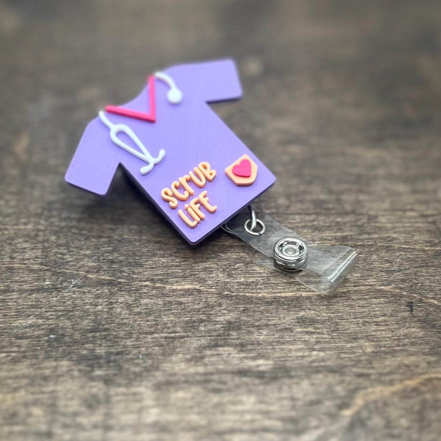 3D Badge Topper STL, Scrub Top STL, Scrub Top Badge Topper, Badge reel topper stl, medical badge reel stl, healthcare worker stl