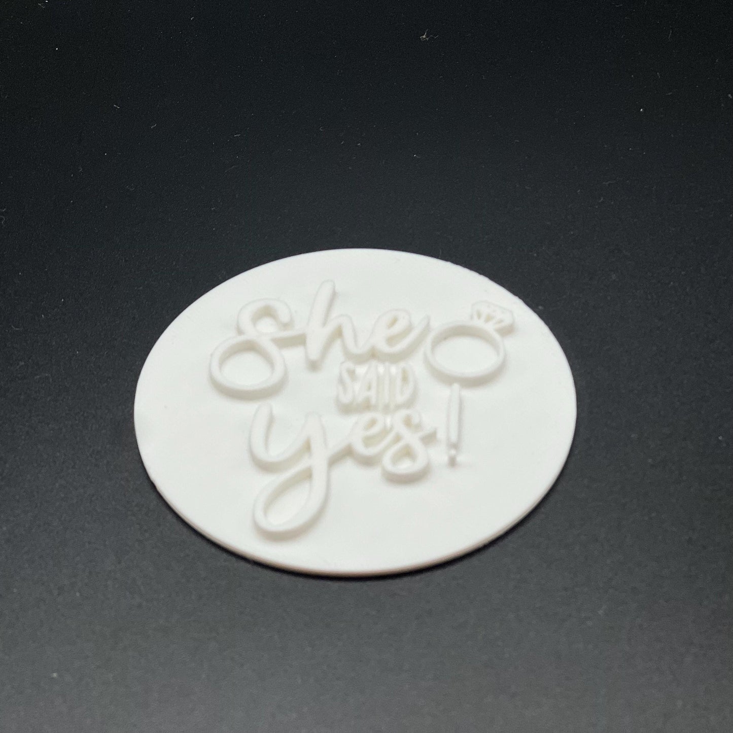 She said yes! Fondant Stamp STL, Bridal Debosser, Bride to Be Stamp, Bride, 2024 Bride STL, Bridal Cookies, Wedding Cookies, Bachelorette