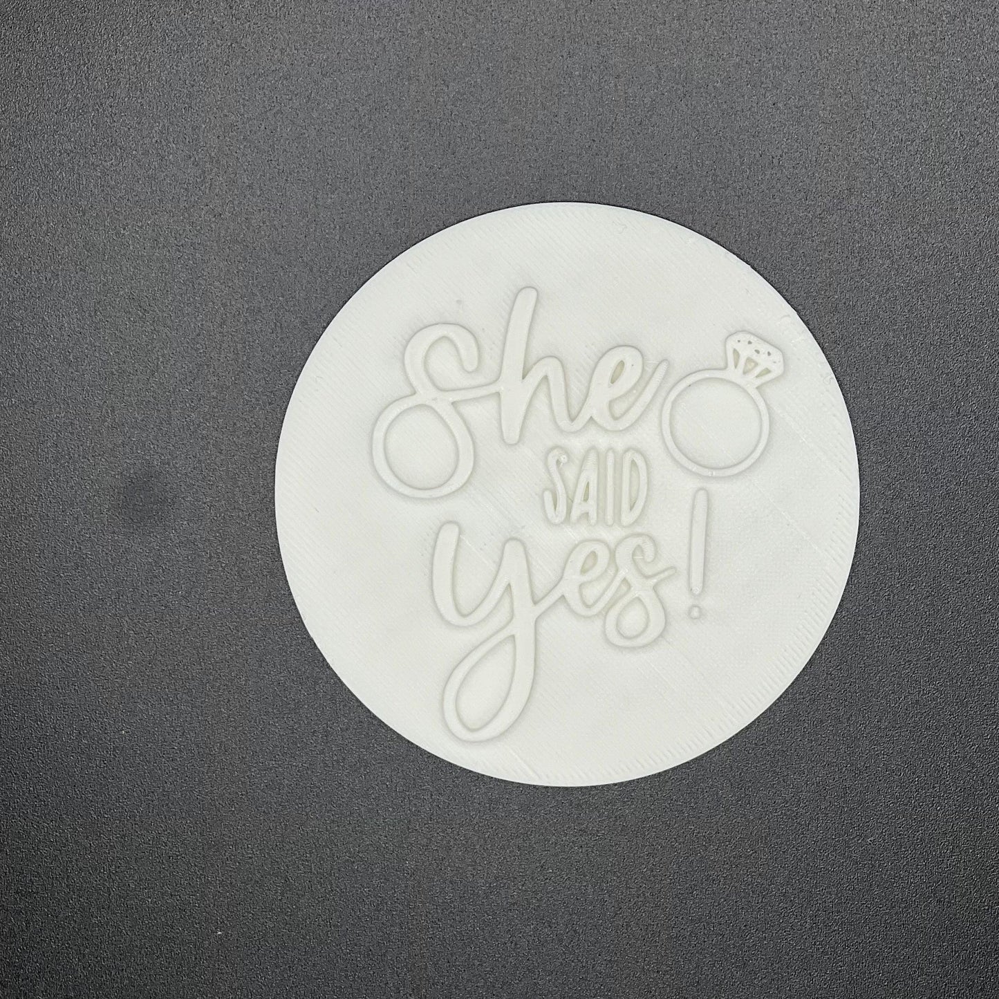 She said yes! Fondant Stamp STL, Bridal Debosser, Bride to Be Stamp, Bride, 2024 Bride STL, Bridal Cookies, Wedding Cookies, Bachelorette