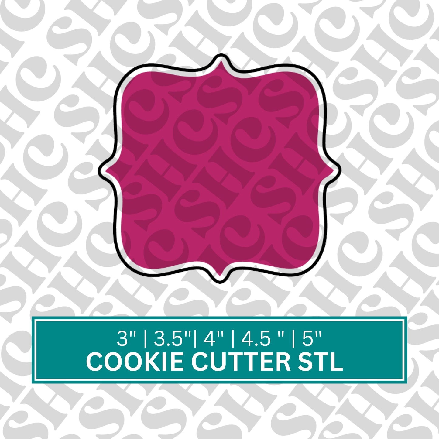 Square Plaque Cookie Cutter STL, Plaque Cookie Cutters, Simple Cookie Cutter, Basic Cookie Cutters,