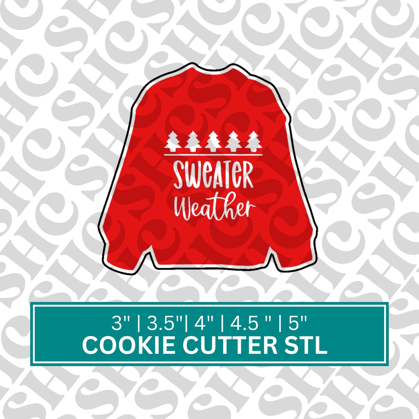 Sweater STL FILE | Sweater Stl Cookie Cutter | Sweater STL | Fall Cookie Stl