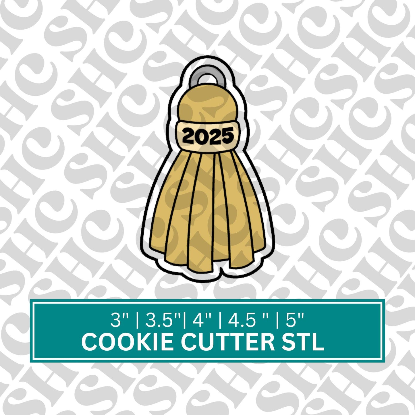 Tassell Cookie Cutter STL File - 3D Printed Graduation Diploma Cookie, Graduation Cookie Mold, Graduation Party Favor