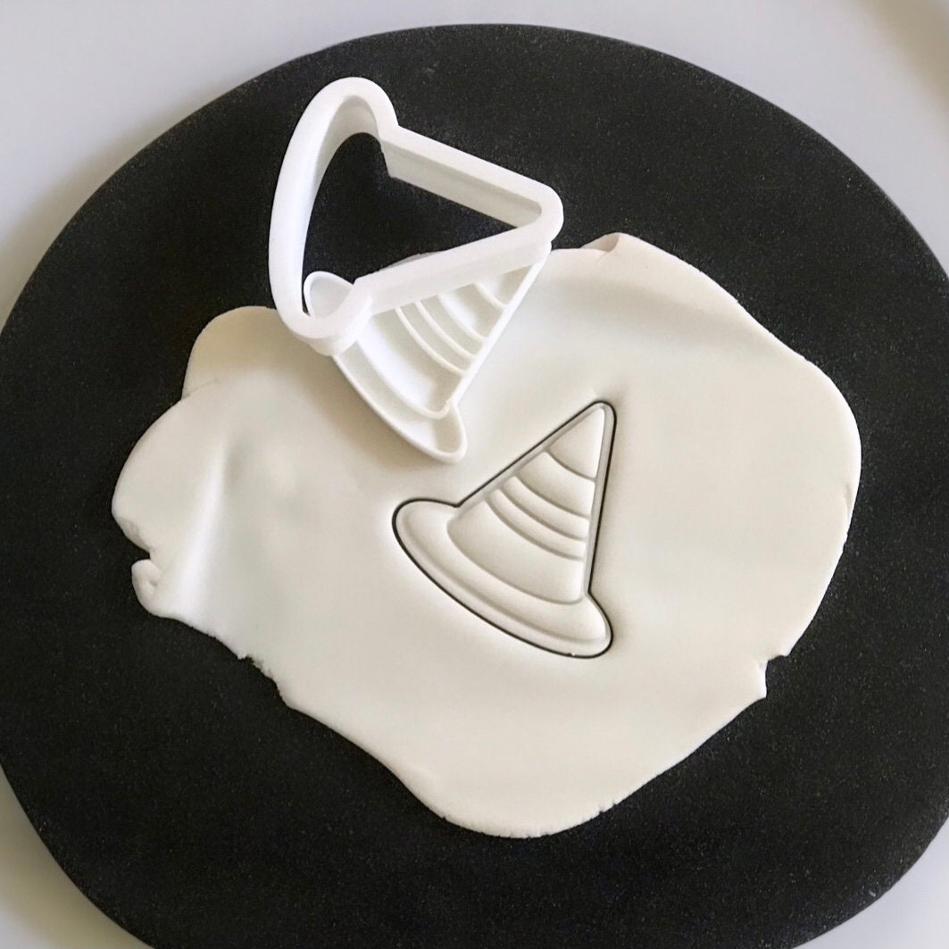 Traffic Cone Cookie Cutter Stl + Stamp Stl, STL FILE, 3D Printing, Digital Download, Fondant Stamp STL, Cookie Cutter File