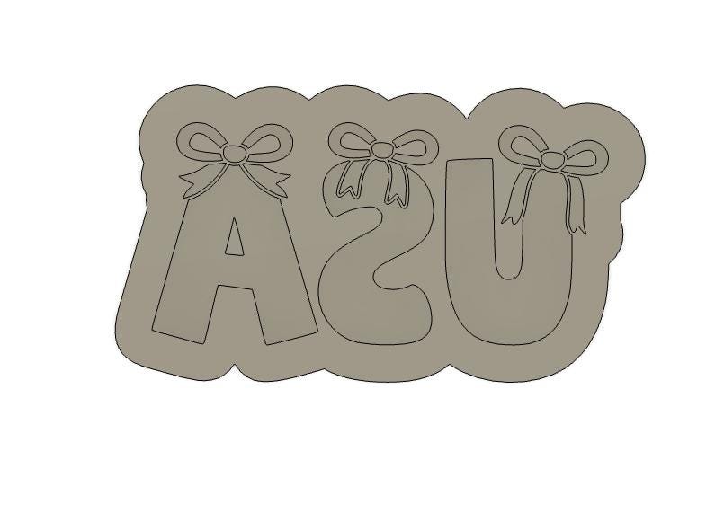 USA Bow Cookie Cutter and Embosser STL File for Patriotic Baking – Perfect for Independence Day Celebrations