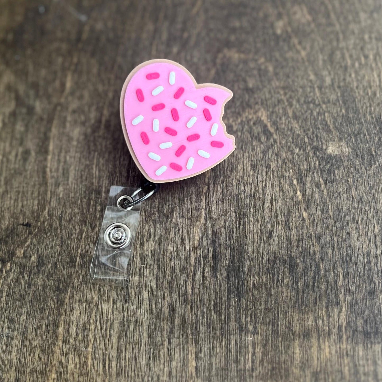 3D Valentine Heart Cookie Badge Reel Topper STL File – Sweet and Stylish Design, Badge reel Stl, Cookie Badge reel topper