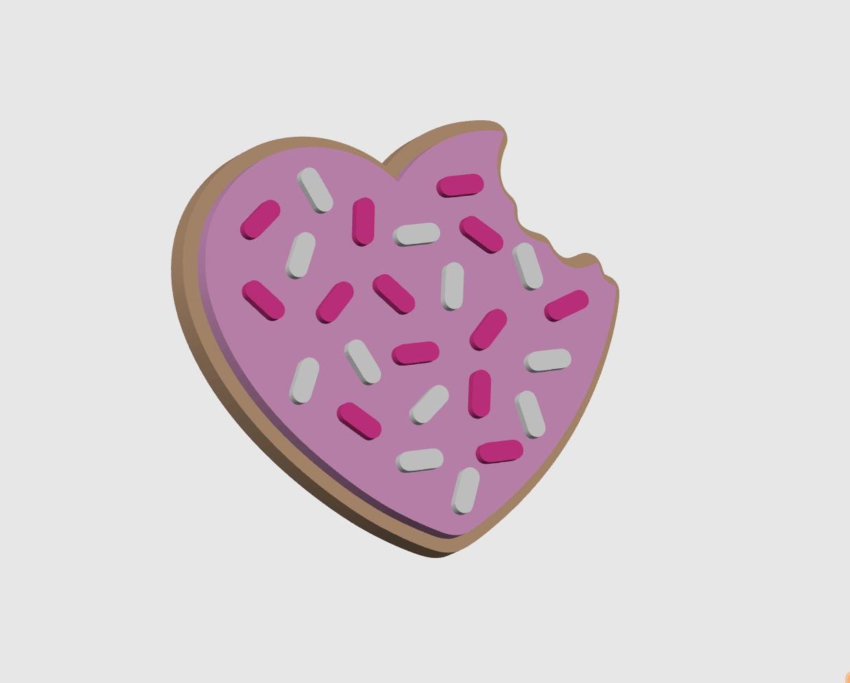 3D Valentine Heart Cookie Badge Reel Topper STL File – Sweet and Stylish Design, Badge reel Stl, Cookie Badge reel topper