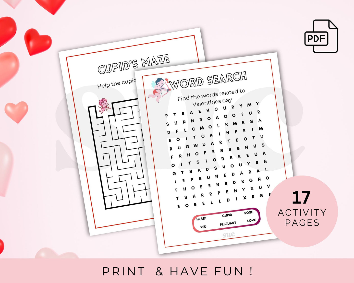 Valentine's Delight: Kids Colouring Pages & Activity Bundle, Love-filled Kids Printables, Vday Fun for Kids, Kids Puzzles, Crafts and Games