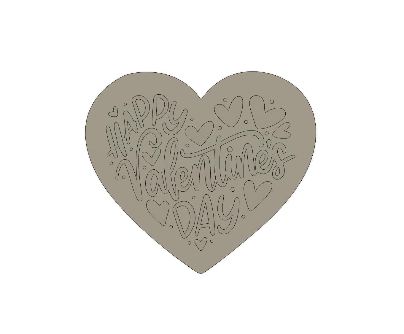 Valentines Embosser & Cookie Cutter | Happy Valentine's Day Embosser | Valentine's Cookies | Valentine Debosser | Vday Cookies | Vday Cookie