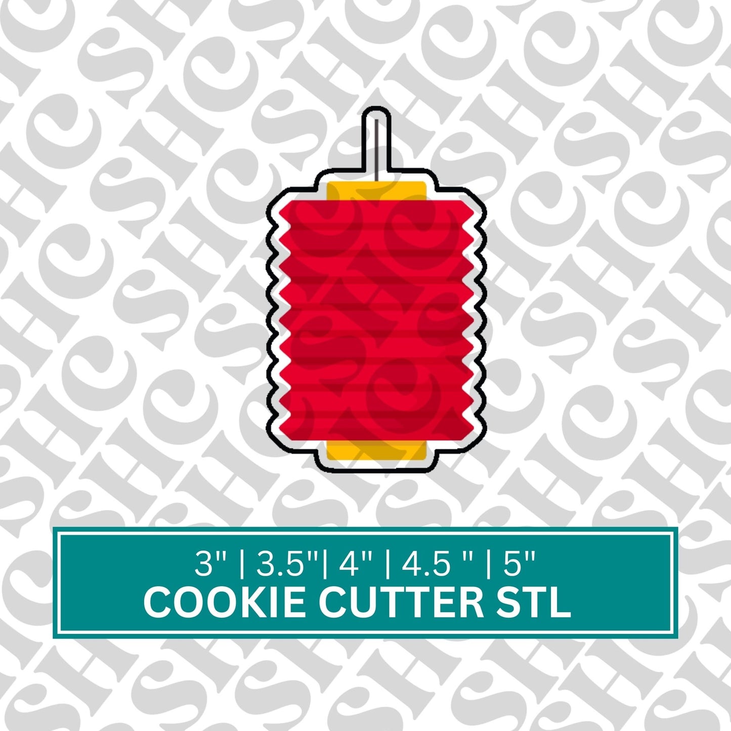 Wavy Lantern Cookie Cutter | Lunar New Year Cookie Cutter STL| Chinese Lantern Cookie | Lunar New Year Cookie | Lantern Cookie Stl|